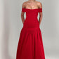 Wilhelmina Midaxi Dress - Red