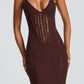 Xanthe Maxi Dress - Plum Brown