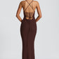 Xanthe Maxi Dress - Plum Brown