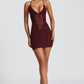 Xanthe Mini Dress - Cherry Lacquer