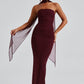 Yulia Maxi Dress - Cherry Lacquer