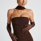 Yulia Maxi Dress - Plum Brown
