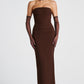Yulia Maxi Dress - Plum Brown
