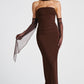 Yulia Maxi Dress - Plum Brown