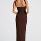 Yulia Maxi Dress - Plum Brown