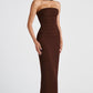 Yulia Maxi Dress - Plum Brown