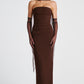 Yulia Maxi Dress - Plum Brown