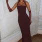 Yulia Maxi Dress - Plum Brown