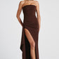 Zafira Maxi Dress - Plum Brown