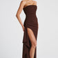 Zafira Maxi Dress - Plum Brown