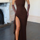 Zafira Maxi Dress - Plum Brown